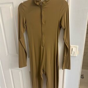 Olive Green Long Sleeve Jumpsuit